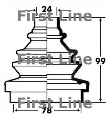 FIRST LINE fcb2334 -  Пыльник, приводной вал